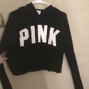 Cropped pink hoodie